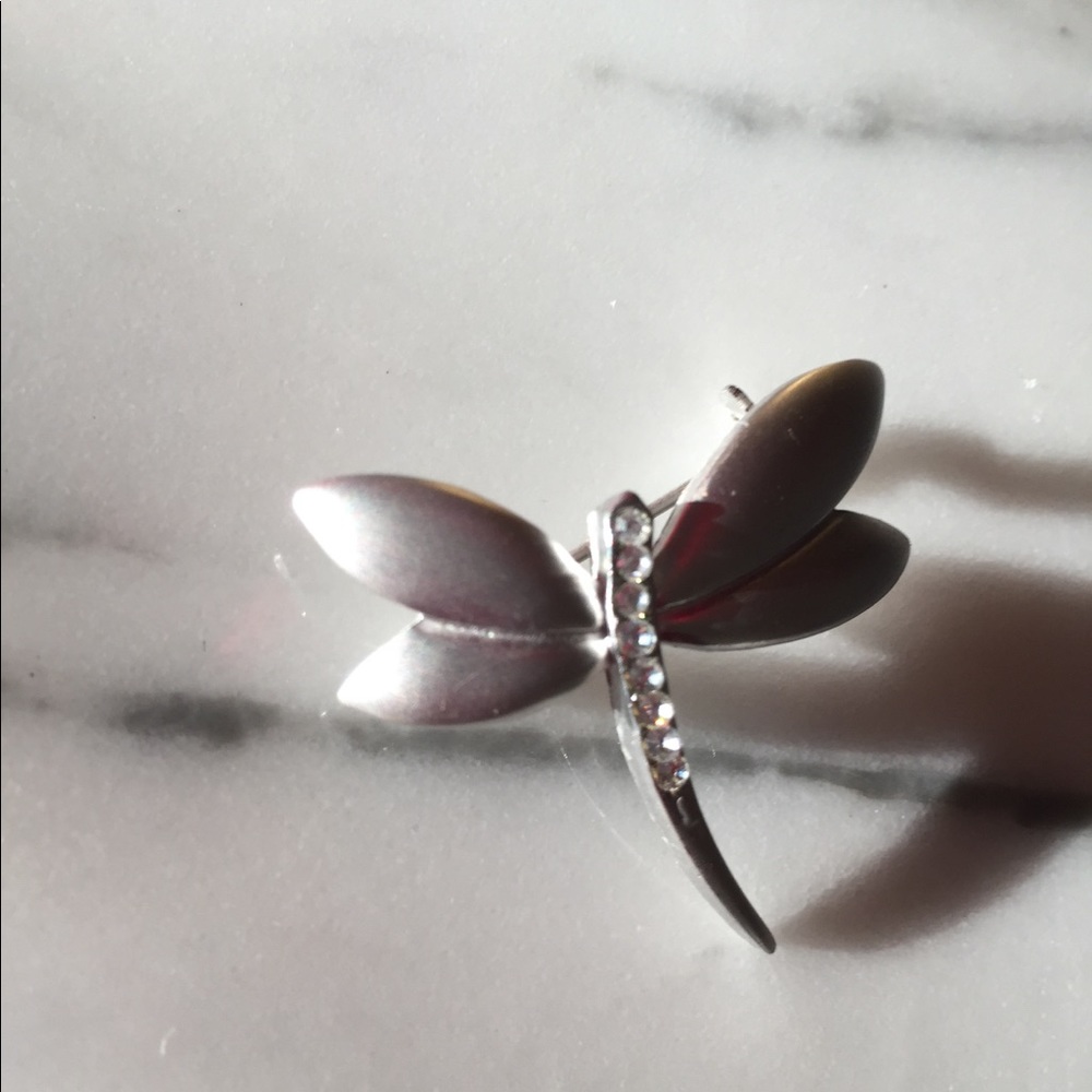 Silver Dragonfly Brooch